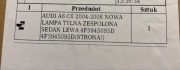 Lampa lewa tylna zespolona sedan Audi A6 c6 4F5945095D 