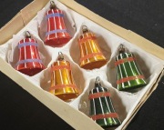 Bombki choinkowe dzwonki 6 szt. Retro ozdoby na choinke prl vintage 