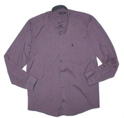 POLO RALPH LAUREN_Cudna KOSZULA_fioletowa granatowa kratka Logowana_M