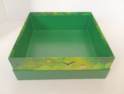 Pudełko ozdobne zielone dekoracyjne box tacka halloween 22,5 x 22,5 x 8 cm