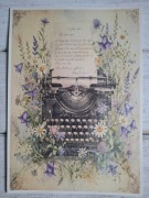 Plakat,ilustracja A4.Papier czerpany.