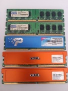 --5 szt. pamięć RAM --  DDR2/DDR3--