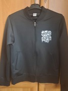 Czarna Bluza Rozpinana Bomberka z Czaszkami | M (Slim/Unisex)