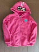 364. Różowa bluza z kapturem rozpinana polarowa rozmiar 122/128