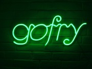 Neon Led "Gofry" o wymiarach 64x26cm na stelażu - BEZ PLEKSY
