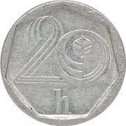 Czechy 20 haleru 1995, KM#2.1