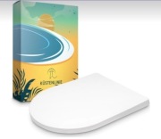 Deska sedesowa wolnoopadająca, biała deska do WC, uniwersalna, duroplast