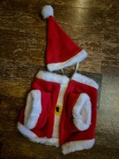 Ubranko świąteczne dla psa lub kotka z czapeczką Mikołaja