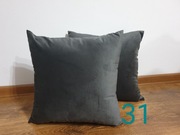 D031 poszewki na poduszki 50x50 szary grafit welwet