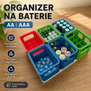 Organizer pojemnik na baterie AA, AAA | Do warsztatu oraz domu 12,24 szt