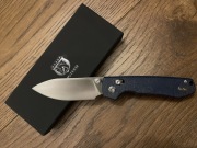 Vosteed Raccoon CB Crossbar Lock 14C28N Blue Micarta – NOWY, OKAZJA