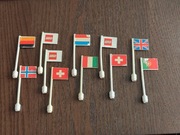 Stare Lego flagi państw 3596 z zestawu 939 i 940 lata 70