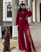 Komplet La Milla panterka bluzka+ szerokie spodnie rozmiar uni S/M