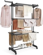 Wieszak Stojący do Suszenia Ubrań 4-Poziomowy – Składany, Ruchomy