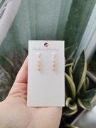 Kolczyki wkręty sztyft kamienie kamień słoneczny 