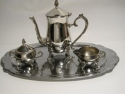 Serwis do kawy herbaty platerowany VINTAGE 