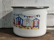 Zestaw garnków emaliowanych PRL