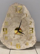 PIĘKNY ZEGAR NA PLASTRZE Z DRZEWA