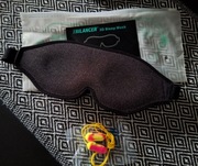 Maska do spania 3D na oczy Trilancer + zatyczki (Nowa)