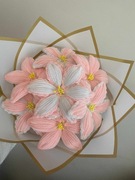 "Wieczny" bukiet Lilii z drucików kreatywnych - różowo biały 