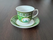 Filiżanka ze spodkiem KARAMBOL Styl Orientalny | Bogate Zdobienia | Vintage