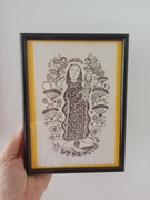 Matka Boska Boża Maryja Maryjka obrazek ludowy folkowy wiejski Jezus 