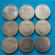 200 złotych 1974 XXX lat PRL Srebro Dziewięć sztuk