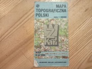 Mapa topograficzna Polski. Płock N-34-XXXII 1: 200 000 z 1990