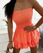 Kombinezon muślinowy Fluo panterka 