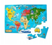Melissa&Doug Duże Puzzle Podłogowe Mapa Świata 33 ELEMENTY