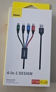 Baseus Fast kabel 4w1 USB - Lightning + Micro + 2x Type-C 3.5A 1,2m