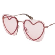 Marc jacobs okulary serca niebieskie różowe duże