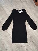 Sukienka dzianinowa damska - rozm XL - kolor czarny