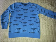 BLUZA DRESOWA ENDO r 134 ZEBRA niebieska