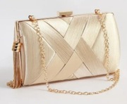 Elegancka wyjściowa kopertówka z łańcuszkiem klasyczna retro