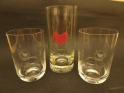 Szklanki WSK Mielec, pamiątkowe szklanki Prl, szklanki Prl 3 sztuki