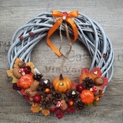 Wianek na drzwi  - jesienny 30cm 