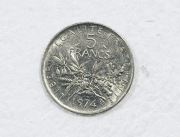 Moneta 5 FRANCS FRANKÓW FRANCJA 1974