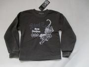 Bluza dresowa chłopięca ocieplana 122 grafitowa