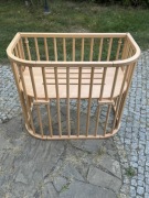 Babybay Boxspring białe łóżeczko dostawne dla dziecka, regulowane