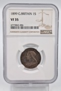 Stara moneta Wielka Brytania Wiktoria  szyling 1899  Londyn NGC