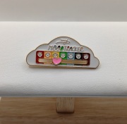 Broszka/pin/przypinka ozdobna ''mood tracker'' z ruchomym suwakiem