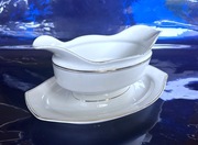 Sosjerka Bavaria, biała porcelana, duża, zdobiona