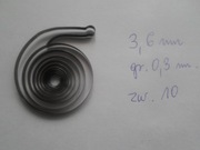 Sprężyna 3.6 mm., grubość 0.3 mm.