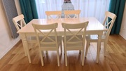 Stol INGATOPP +6 Krzeseł INGOLF IKEA