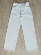 MONKI spodnie damski szerokie nogawki białe sztruks jeans idealne piękne
