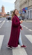 Unikatowy Kardigan Handmade – Gruby splot, Maxi – 100% Rękodzieło