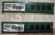 Pamięci RAM Patriot  4GB (2x2GB) DDR3-sprawne