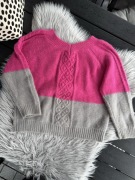 Dwukolorowy sweter Antoni  & Alison 50% Angora