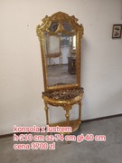 Konsola zlta z lustrem